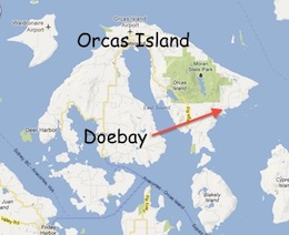 Map of Orcas and Doebay